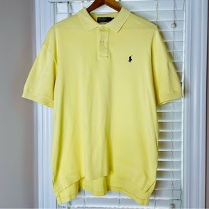 🩷 POLO BY RALPH LAUREN MENS SIZE MEDIUM SOFT COTTON YELLOW GREAT CONDITION